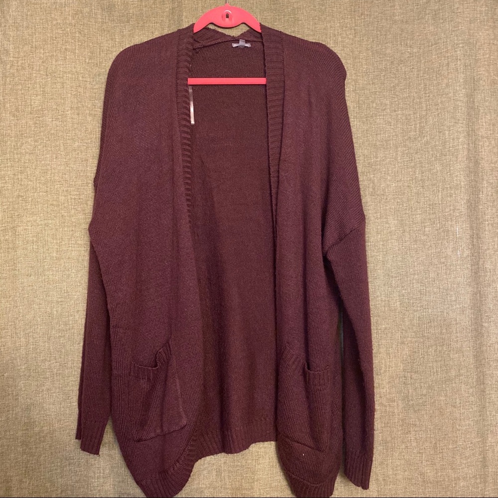 Burgundy cardigan